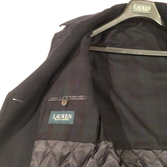 Lauren Ralph Lauren Big Boys Pea Overcoat - Dark Navy Wool - Picture 7 of 11